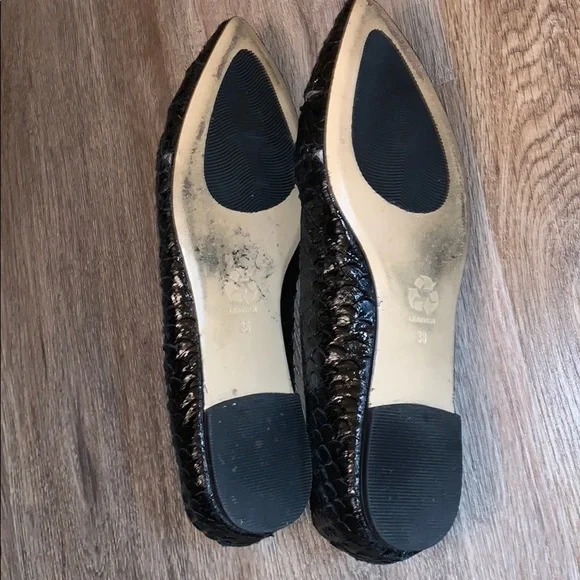 All Black Anthropologie flat shoes size -  38 - Picture 4 of 6
